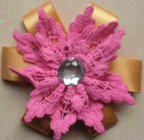 Corsage de fleur artificielle de dentelle de coton