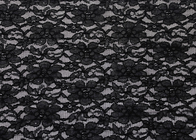 Black noir Jacquard Nylon spandex brodé femmes robe dentelle Trim tissu
