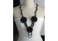 Lady Black Flower Corsage, fabriqués à la main les colliers avec des bijoux de fantaisie pour robe