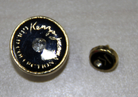 L'habillement fait sur commande du diamant 3D plat boutonne le métal en bronze industriel/argent