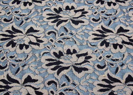 Tissu élastique de dentelle de ténacité élevée de sous-vêtements, tissu CY-LW0790 de dentelle de fleur