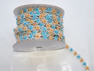 approvisionnements de couture décorés en cristal d'embellissement d'Applique d'équilibre de dentelle de fausse pierre perlés par fleur pour le vêtement de métier