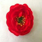 Tête de fleur en soie de Rose de thé du diamètre 10cm de contact de Faux artificiel vraie