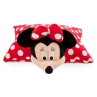 Bel oreiller rouge d'enfant en bas âge de Disney Minnie Mouse avec la tête de Minnie de peluche