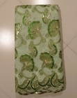 Tissu suisse de dentelle d'organza d'olive verte, habillement