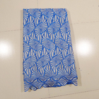 Tissu de dentelle brodé par organza bleue, vêtement