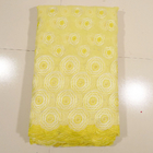 Tissu jaune de dentelle d'organza pour des robes de soirée