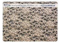 Tissu en nylon CY-LW0018 anti-rétrécissement élégant de dentelle de coton élastique de fleur