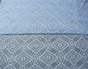 Maille en nylon de tissu de dentelle de coton géométrique de bleu royal pour les chemises de nuit SYD-0004