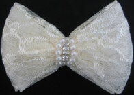 Modèle artificiel d'arc de corsage de fleur de tissu de dentelle avec la perle/pierre
