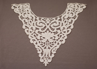 Col blanc de dentelle de Crochet broderie coton pour femmes robe