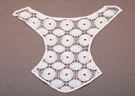 Blanc Trims de main en broderie de coton Crochet dentelle collier personnalisé pour vêtements