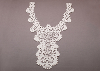 Broderie Ruffle blanc coton Crochet dentelle collier Motif de dentelle Top