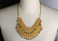 Collier de Handcrafted bijoux personnalisés Lady jaune Tassel colliers pour l'été