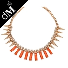 Façonnez les bijoux handcrafted perlés volumineux de colliers avec les goujons en métal (JNL0132)