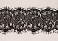 Lady OEM noir vague Crochet dentelle de coton cils garniture tissu