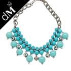 La conception élégante et unique bleue de mode a perlé les colliers handcrafted pour les femmes (JNL0136)