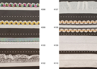 Tissu de coton tissé couleur câblé élastique dentelle ruban vêtement Band