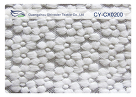 Tissu de dentelle brodé par coton en nylon avec la largeur CY-CX0200 de 120cm
