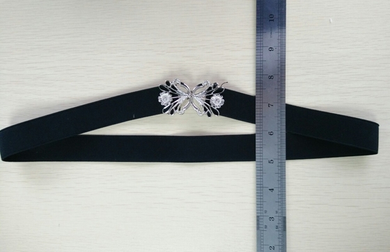 Les ceintures élastiques de tissu de chaîne de taille de papillon d'OEM/ODM pour des femmes noircissent