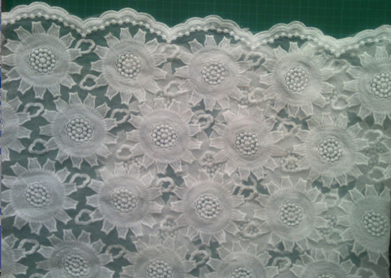l'organza de 80cm a brodé le coton de tissu de dentelle pour des robes de mariage