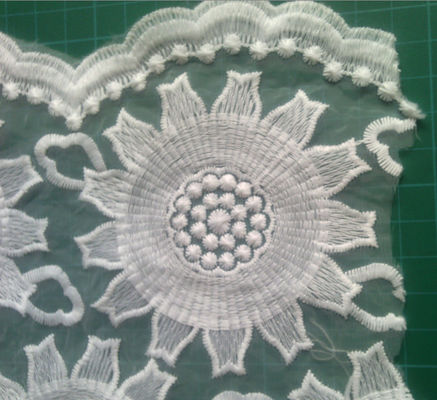 l'organza de 80cm a brodé le coton de tissu de dentelle pour des robes de mariage