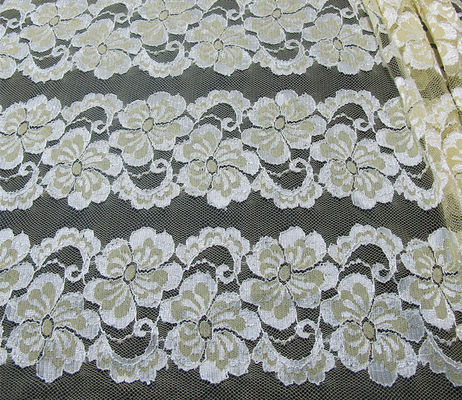 Teinture qui respecte l'environnement de tissu élastique floral onduleux de dentelle pour la robe de soirée CY-DK0037