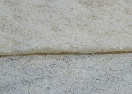 Tissu élastique de dentelle de Spandex en nylon