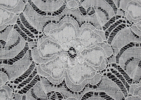 Tissu élastique de dentelle de Spandex en nylon