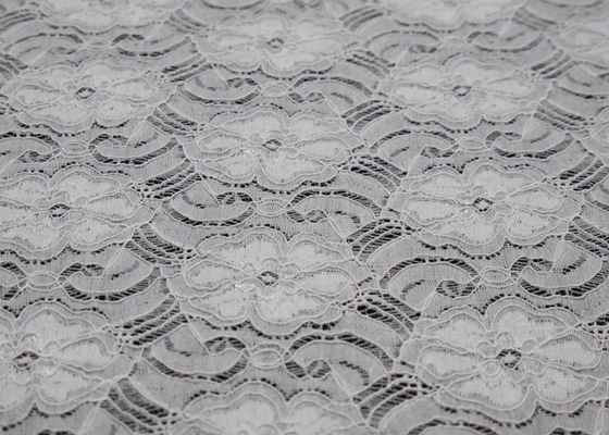 Tissu élastique de dentelle de Spandex en nylon