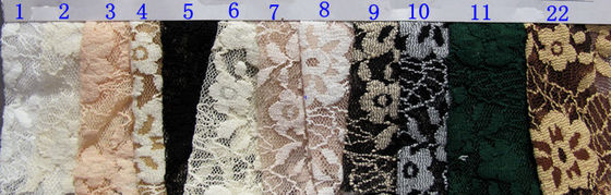 Tissu élastique de dentelle de Spandex avec l'OEM/ODM de largeur de 140cm