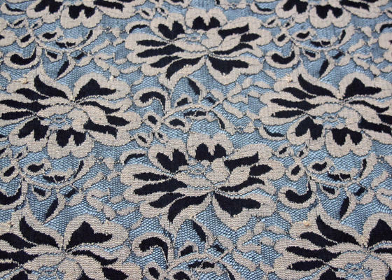 Tissu élastique de dentelle de ténacité élevée de sous-vêtements, tissu CY-LW0790 de dentelle de fleur