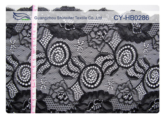 Tissu élastique de dentelle de jacquard de conception de confort pour OEM CY-HB0286 de lingerie