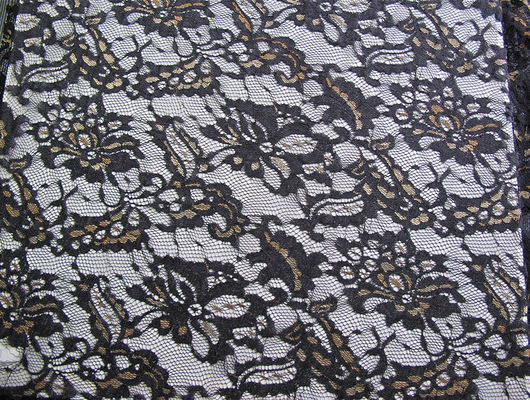 Tissu multicolore élastique de dentelle de broderie