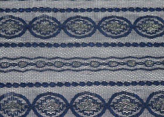 GV Rétrécissement-Résistant cranté CY-LW0208 de tissu métallique de dentelle d'or de bord
