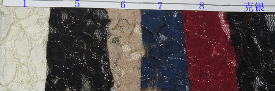 Tissu métallique rouge étirable de dentelle pour le GV de la robe de mariage CY-LW0791