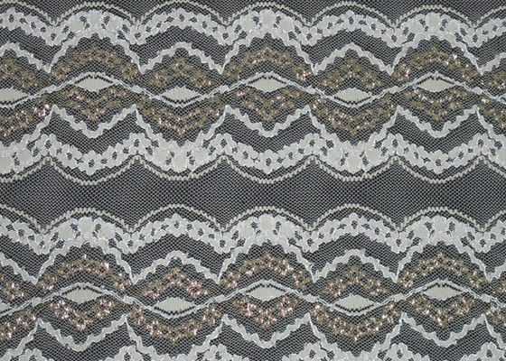 Largeur métallique du tissu 150cm de dentelle d'or/tissu soluble dans l'eau CY-LW0798 de dentelle