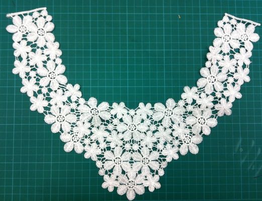 Motif d'habillement de collier de coton pour des vêtements 35cm x 25cm, collier détachable de dentelle