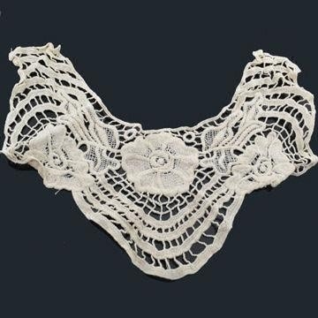 Collier détachable de dentelle de crochet de broderie de coton de Dyeable pour des vêtements