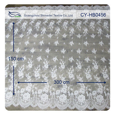 Épousant l'équilibre floral de dentelle de cil, UL de vente en gros de tissu de dentelle de cil examinée