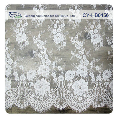 Épousant l'équilibre floral de dentelle de cil, UL de vente en gros de tissu de dentelle de cil examinée