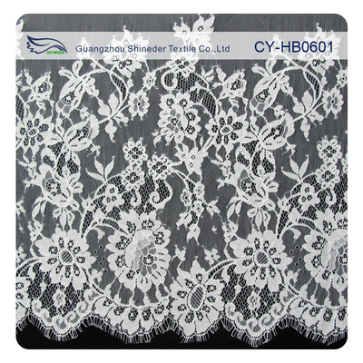 Équilibre en nylon de dentelle d'oeillet, dentelle nuptiale de feston floral pour la robe de soirée