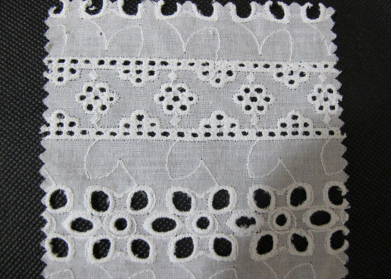 Équilibre blanc soluble dans l'eau de dentelle de coton d'oeillet/règlages antiques CY-CX0182 dentelle de coton