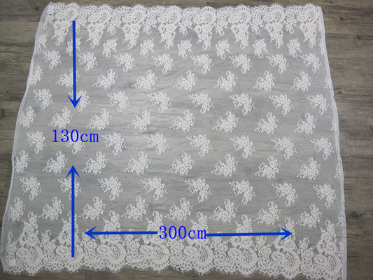 Tissu nuptiale attaché d'équilibre de dentelle de coton pour les robes de mariage CY-HB0478