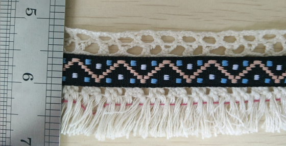 Mélange décoratif de bande d'équilibre de dentelle de coton d'habillement de vêtement avec le gland