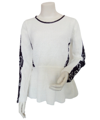 Lacez les vêtements lambrissés d'usage de chandails de pull de dames d'équilibre de cou d'unité centrale ou adapté aux besoins du client