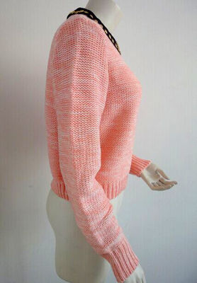 Chandails détachables de pull de dames de pullover de collier rose pour l'automne, hiver