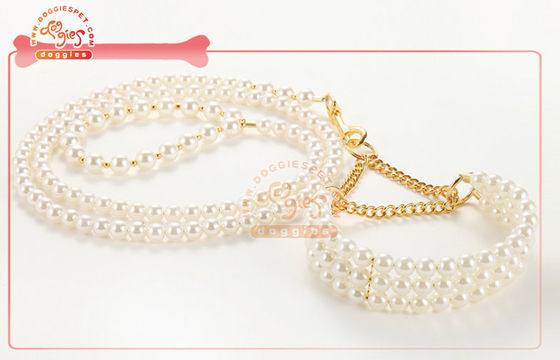 Collier exquis de formation de chien de chaîne de martingale de perle de perle pour le chien de jouet