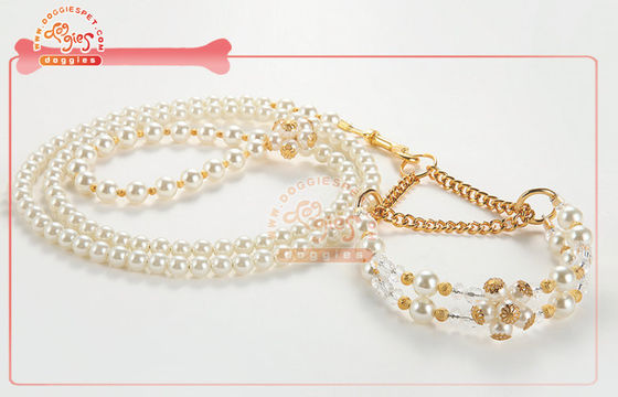 Collier exquis de formation de chien de chaîne de martingale de perle de perle pour le chien de jouet