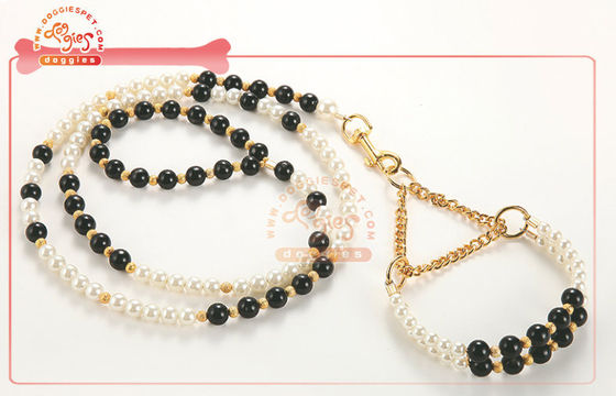 Collier exquis de formation de chien de chaîne de martingale de perle de perle pour le chien de jouet